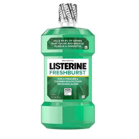 LISTERINE Listerine Antiseptic Freshburst Mouthwash 1 Liter Bottle, PK6 5242835